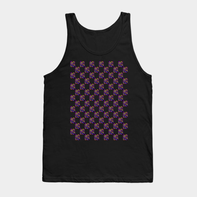Twister Rectangle Pattern Tank Top by The Black Panther